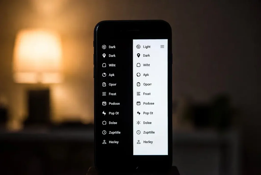 Dark mode feature on Android and iPhone for eye comfort and battery saving