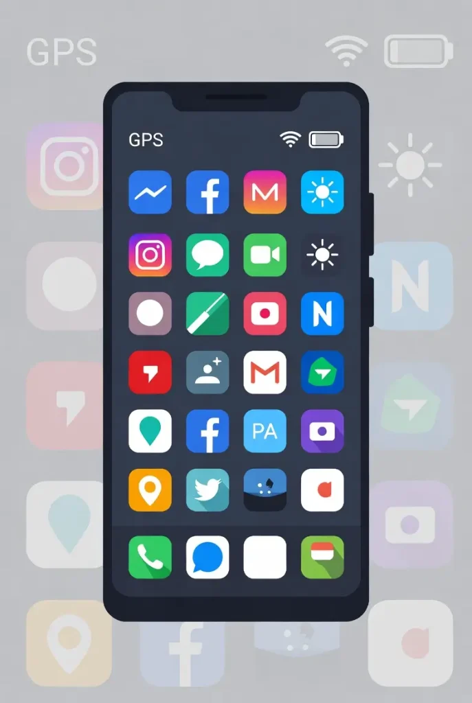 Common causes of fast mobile battery drain including apps, brightness and network usage