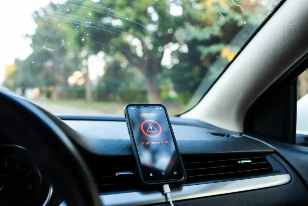 Charging phone in hot environment damages battery life