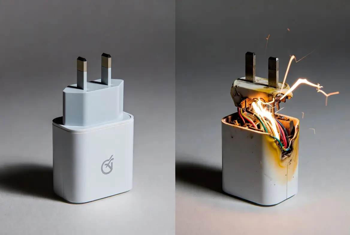 Fake charger vs original charger battery safety comparison