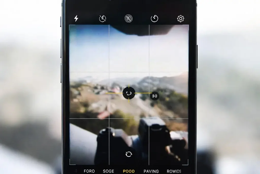 iPhone camera grid setting for better photography composition