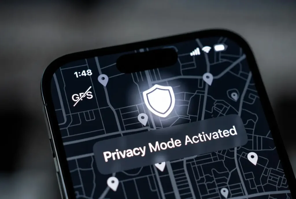 iPhone location services restricted to while using app only for privacy