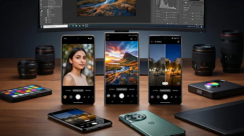 Top Android photo editing applications for professional and casual users.