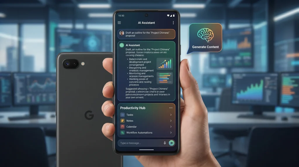 ChatGPT app on Android smartphone used for writing and productivity tasks