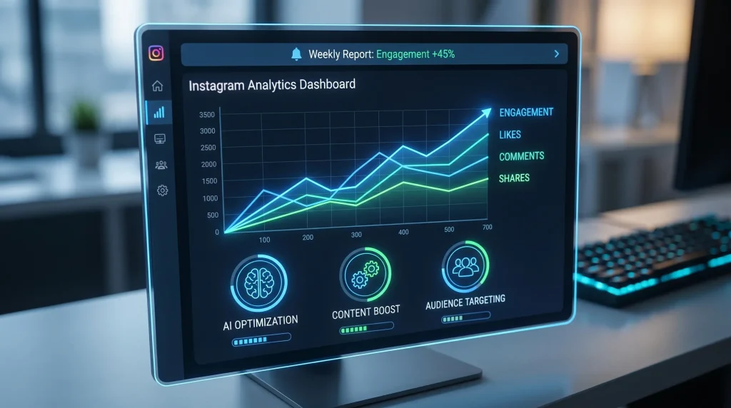 Instagram engagement growth analytics powered by AI tools