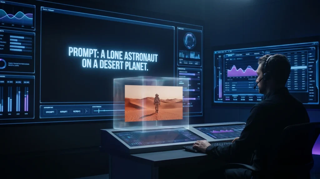 Sora AI text to video generator creating realistic cinematic scenes